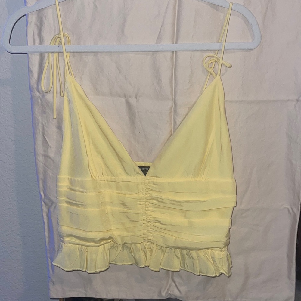 Yellow Forever 21 Crop Top